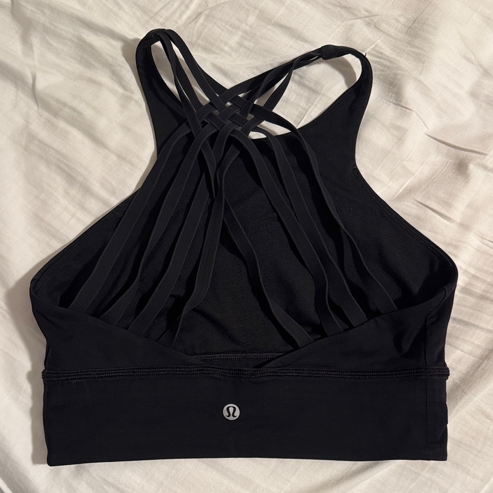 lululemon athletica Black High Neck Multi-Strap Sports Bra